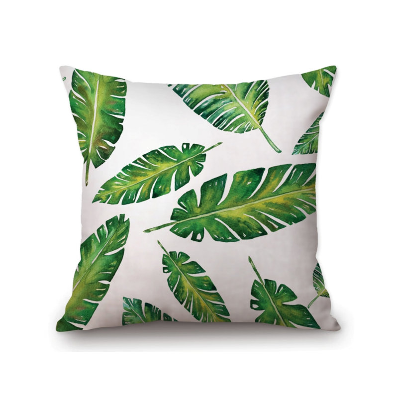 Housse de coussin de feuille palm Eckard