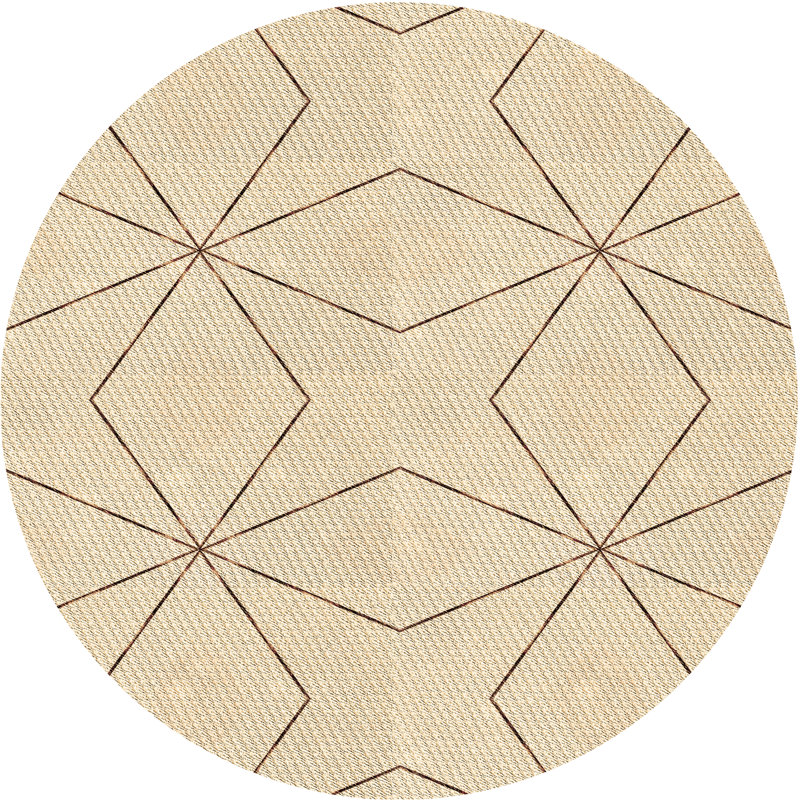 Geometric Indoor Rug, Round 4'