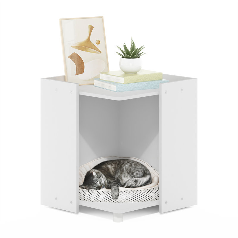 Table de bout polyvalente avec rangement, Blanc uni