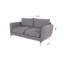 Modern Sofa 2 seater  with Silver Metal Legs-69378132
