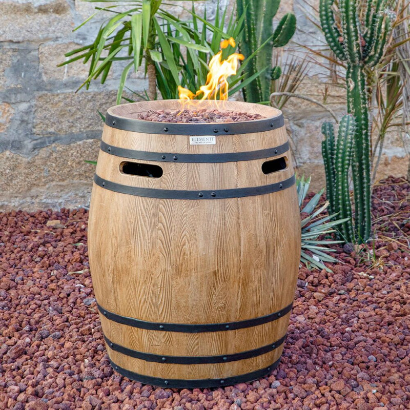 Napa Round Concrete Propane Smokeless Fire Column