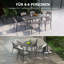Maastricht Rectangular Metal Extendable Outdoor Dining Table - 80 cm W 80 cm D
