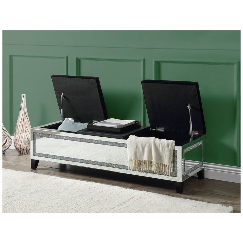 Banc Bryson, miroir et faux diamants