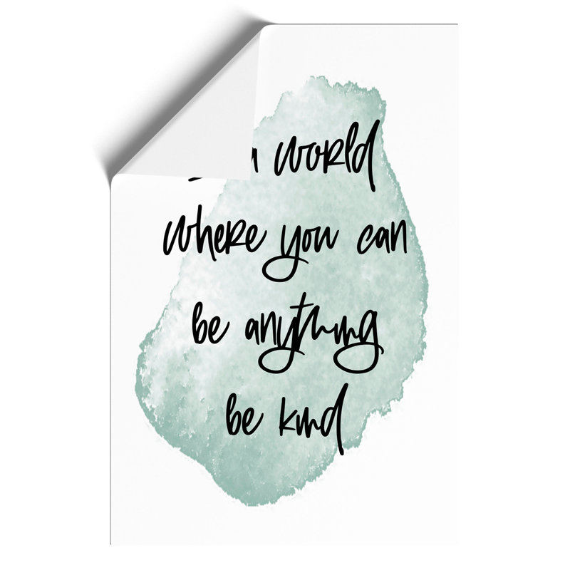 Be Kind - Unframed Typography, 30cm H x 21cm W x 0.1cm D