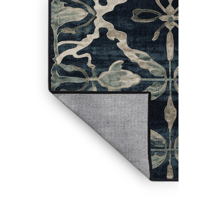 Machine Washable Gray Area Rug, Rectangle 5' x 8'