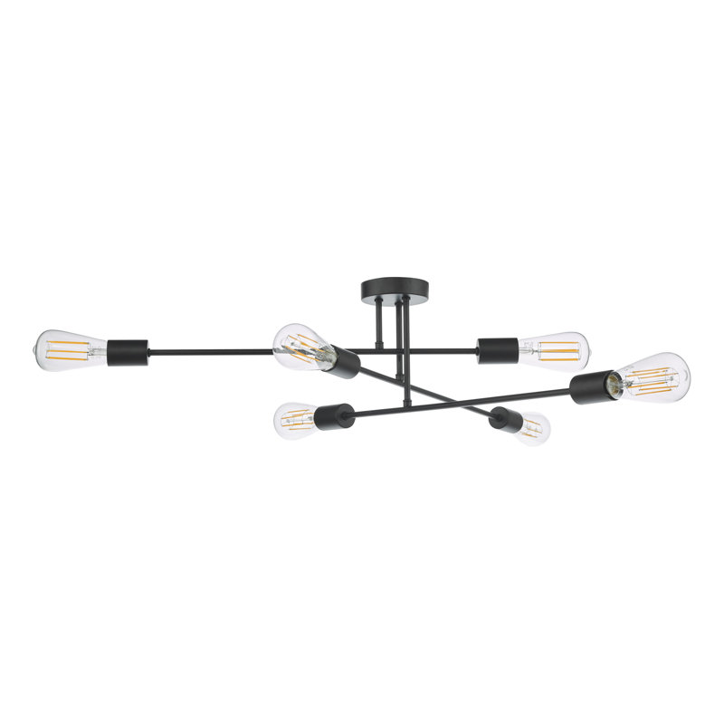 Winside Semi Flush Mount, Black