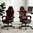 Adjustable Reclining Ergonomic Faux Leather Swiveling PC & Racing Game Chair(Set Of 2)