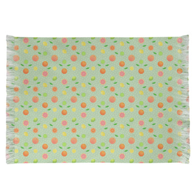 Tapis vert à motif d'agrumes Mcguigan