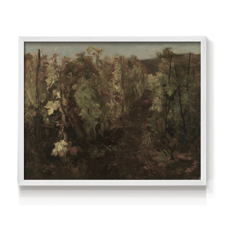 Paysages rétro-CCLXIV - reproduction encadrée, Blanc