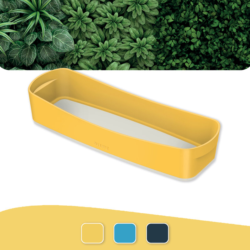 Leitz Cosy Polysterene Decorative Bin, Yellow