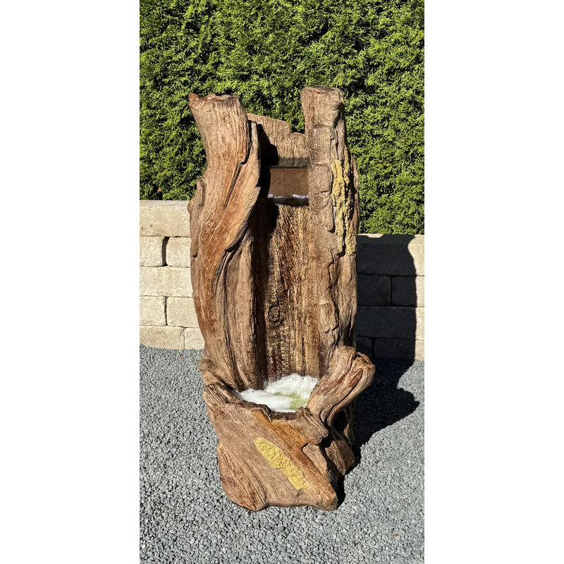 Waterfall Log Fountain