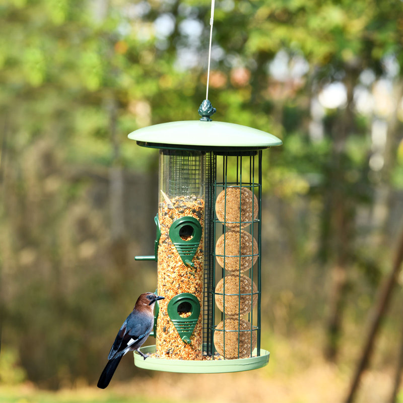 Herblain Metal Hanging Tube Bird Feeder
