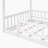 Mirian Solid Wood Youth Bed with Fence, House Bed, Platform Bed-2057848614-2057848610