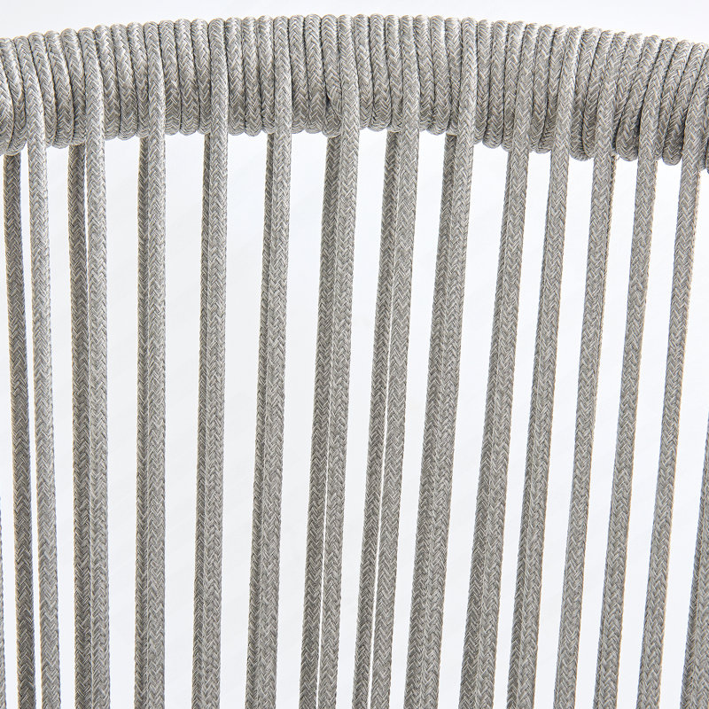 Fauteuil club d'extérieur, cadre gris avec coussin gris, ensemble de 1, 1, Grey, Gris