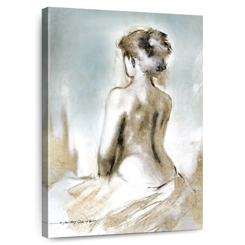 Figurine Leisha en lumière dorée II, H 24 po x l 16 po