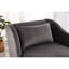 Chaise longue moderne en velours gris avec surface à griffes - structure stable