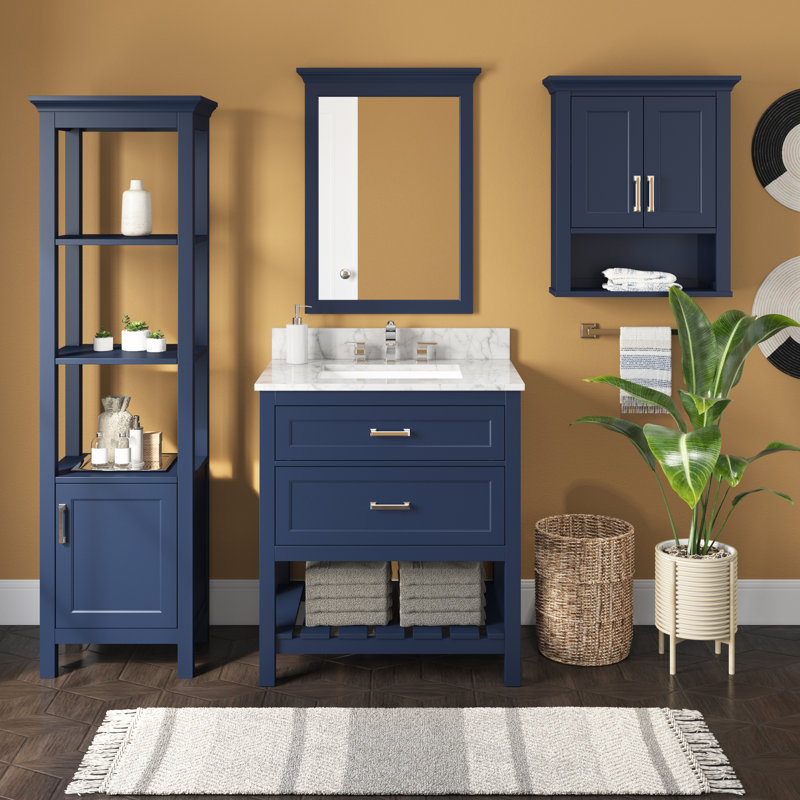 Lawson 30-Inch Aegean Blue Freestanding Bathroom Vanity Base Cabinet