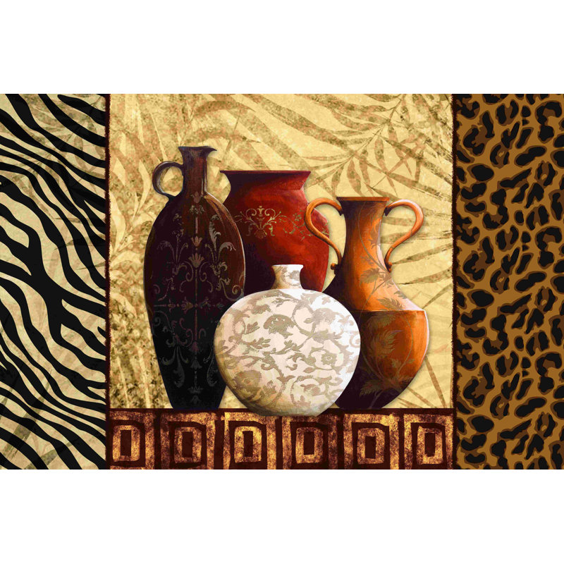 Ethnic Pots 3 - Impression sur toile tendue, H 12 po x l 18 po