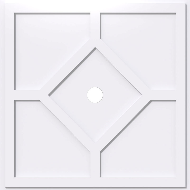 Médaillon de plafond contemporain en PVC de qualité architecturale 40 po x P 3 po x P 14 po x P 1 po