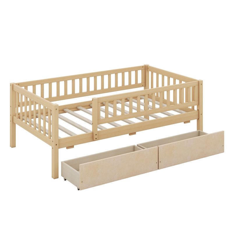 Borremans Twin 2 Drawer Slats Daybed, Natural