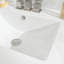 Plateau de meuble-lavabo en porcelaine vitreuse 24 po x 18 po avec lavabo rectangulaire intégré, centre à 3 trous 4 po, blanc