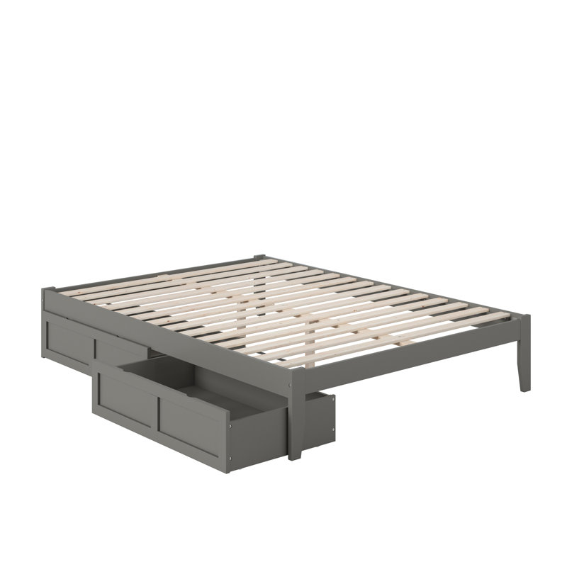 Aayanna Panel Storage Bed, Gray, Queen