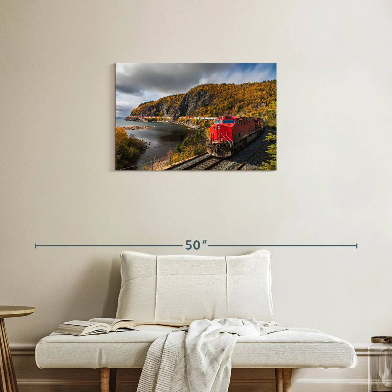Train de fret Mehar en automne, H 20 po x l 30 po