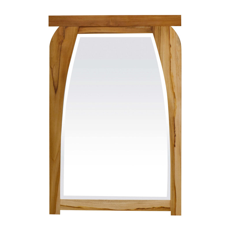EcoDecor's Tranquility Beveled Bathroom Mirror, Vanity Mirror, Wood Mirror, Rectangle Mirror, Natural Wood Mirror, Hanging Mirror, iin Earthy Teak