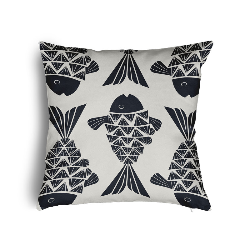 Coleshill Square Cushion, 50cm H x 50cm W x 13cm D, Shark Blue