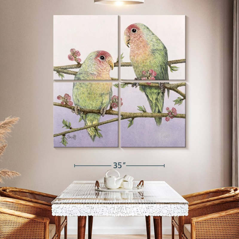 Brampt Love Birds, 50" H x 50" W