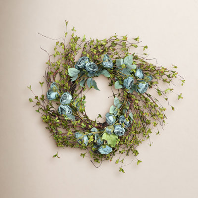 24" Handcrafted Twig No Holiday Wreath