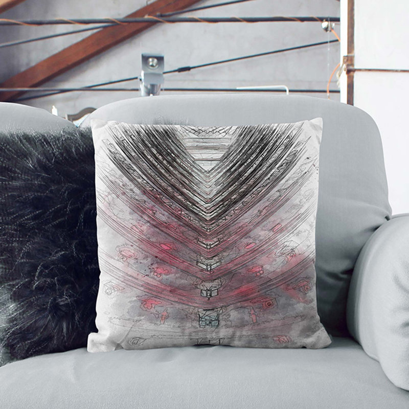 Square Throw Cushion, 40cm H x 40cm W x 15cm D