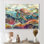 Clarena Aquarium coloré avec tortue au-dessus d'un corail IV - art mural tortue