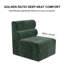 Canapé modulaire moderne - canapé en L et tissu vert chenille ultra doux, canapé modulaire Cloud avec siège confortable et dossier unique Wave, aucun assemblage requis-1226162553