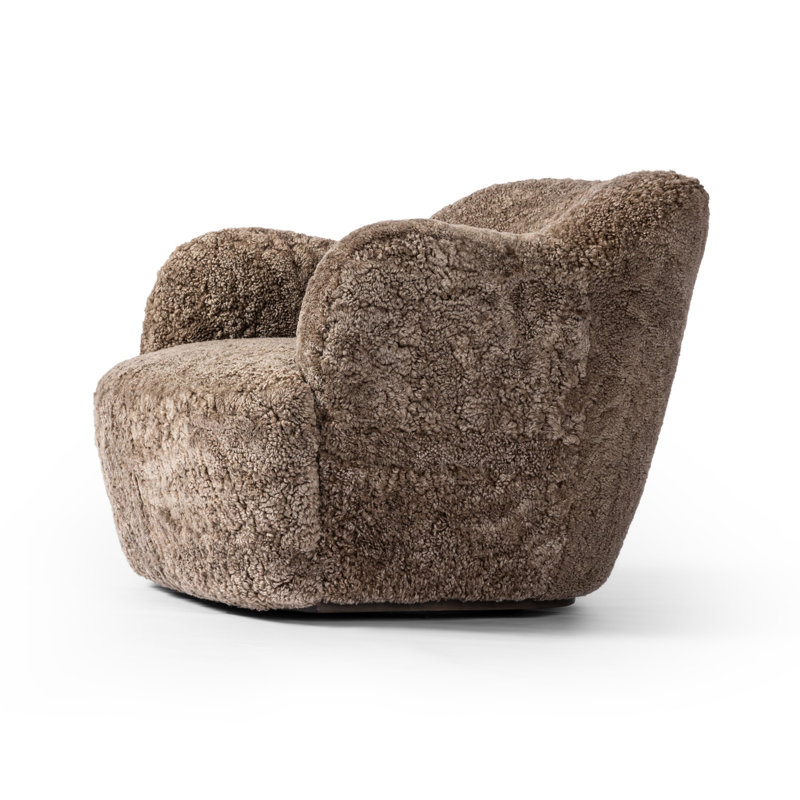 Alaska Upholstered Swivel Barrel Chair