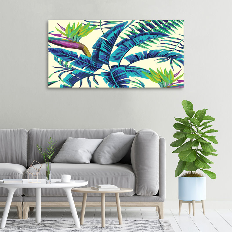 Tropical Leaves - No Frame Print on Canvas