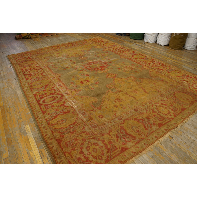 Tapis corail / saumon / rose Antique Oushak