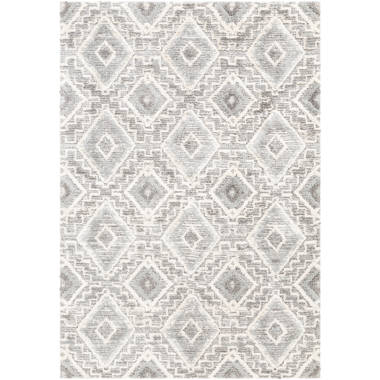 Jasha Checkered Beige/Brown Area Rug Union Rustic Rug Size: Rectangle 5'3 x 7