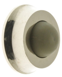 Solid Brass Wall/Handle Bumper, Bright Nickel
