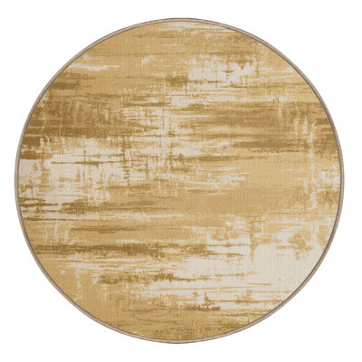 Machine Washable Abstract Brown Area Rug