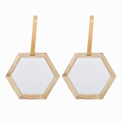Miroir hexagonal Harlan, 2 pièces, 11 x 10 po