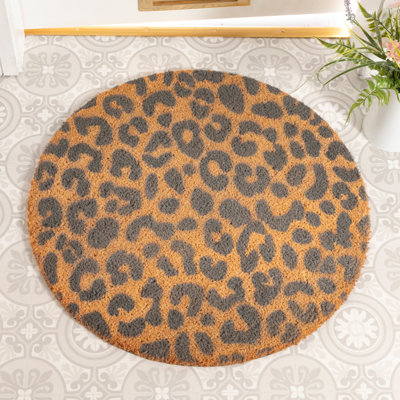 Tapis d'entrée / extérieur antidérapant Leopard 28 po x 28 po