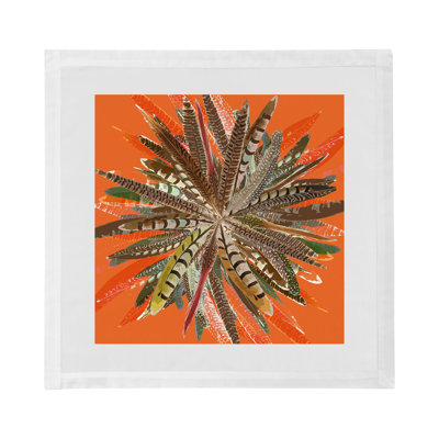 Pheasant Feathers Cotton Sateen Dinner Napkins