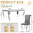 70" Large Rectangular Marble Dining Table, Elegant Faux Marble Kitchen Table With S-Shape Stainless Steel Legs, Luxury Dining Table-112290295-112290296-112290771