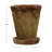 Hillengas Round Cement Planter with Saucer and Distressed Finish-1379896041