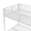 Lit superposé simple au-dessus de simple TG en métal pour adolescents et adultes, peu encombrant / sans sommier, blanc-485212693