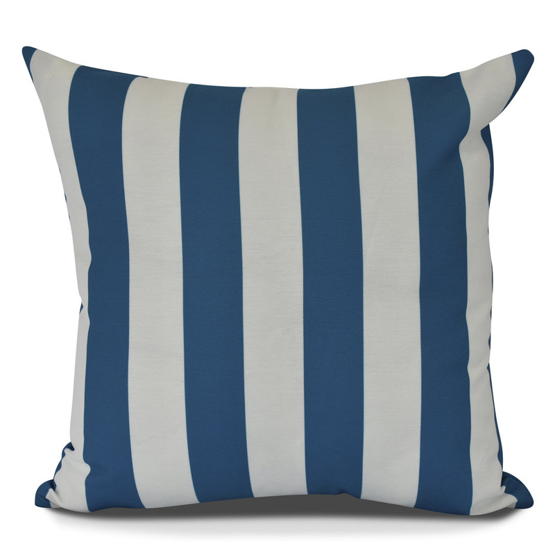 Goals, Gourds, And Gatherings Striped Reversible Throw Pillow, 26" x 26", Teal