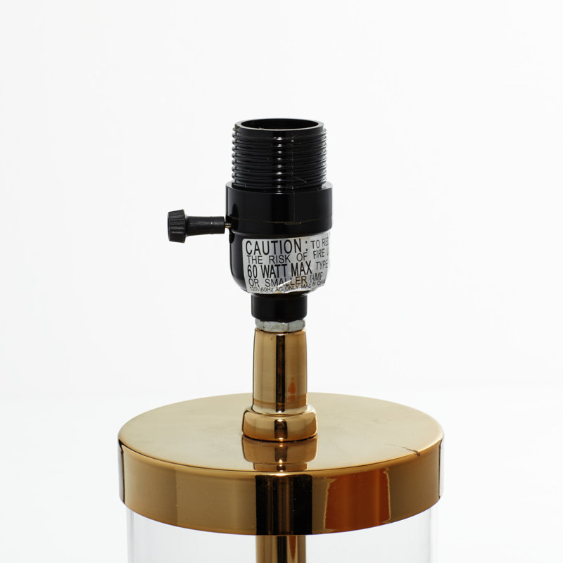 Metal Gold Table Lamp with Clear Glass Body