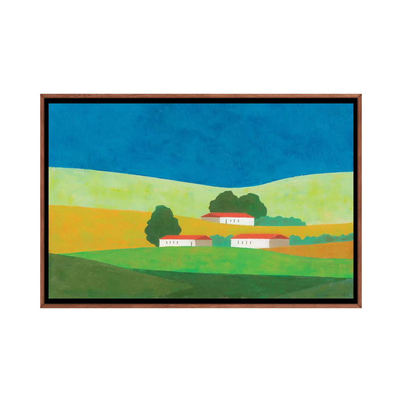 Kabri by Itzu Rimmer - Painting on Canvas, 66.04 cm H x 45.72 cm W, Classic Brown Wood Framed