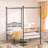 Metal Canopy Platform Bed Frame, Twin Size Four-Poster Canopied Bed, Mattress Foundation With Headboard And Footboard-1864849886